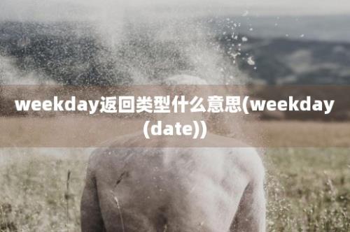 weekday返回类型什么意思(weekday(date))