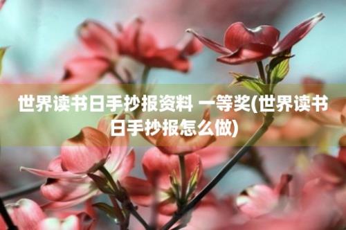 世界读书日手抄报资料 一等奖(世界读书日手抄报怎么做)