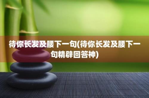 待你长发及腰下一句(待你长发及腰下一句精辟回答神)