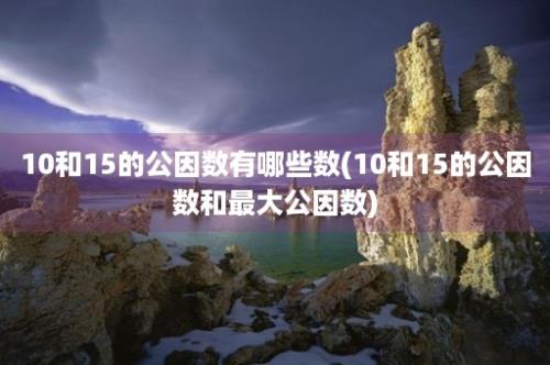 10和15的公因数有哪些数(10和15的公因数和最大公因数)