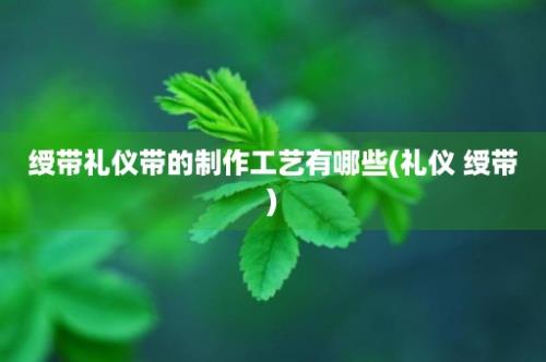 绶带礼仪带的制作工艺有哪些(礼仪 绶带)