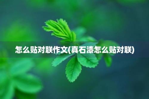 怎么贴对联作文(真石漆怎么贴对联)