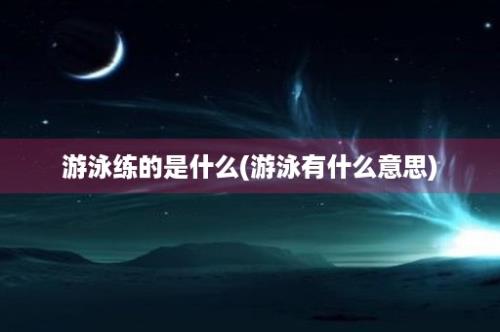 游泳练的是什么(游泳有什么意思)