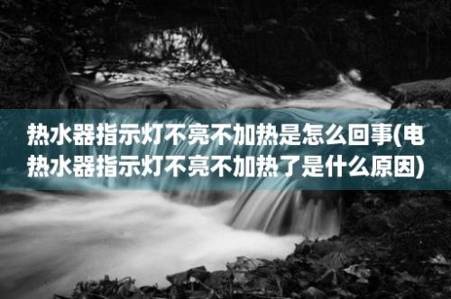 热水器指示灯不亮不加热是怎么回事(电热水器指示灯不亮不加热了是什么原因)