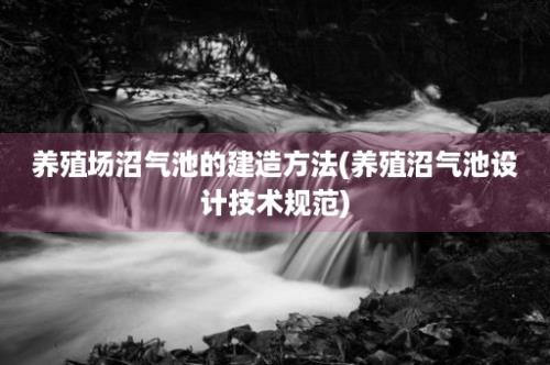 养殖场沼气池的建造方法(养殖沼气池设计技术规范)