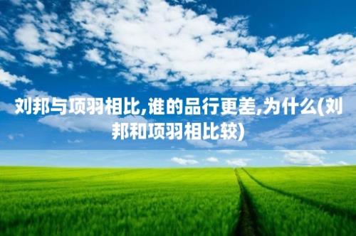 刘邦与项羽相比,谁的品行更差,为什么(刘邦和项羽相比较)