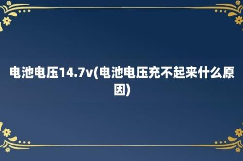 电池电压14.7v(电池电压充不起来什么原因)