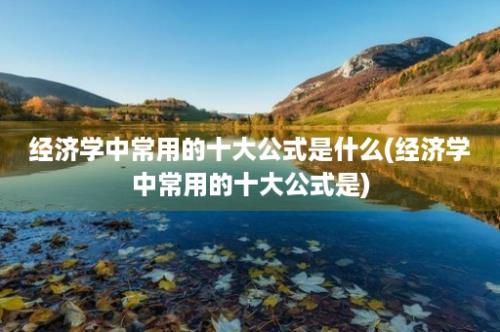 经济学中常用的十大公式是什么(经济学中常用的十大公式是)