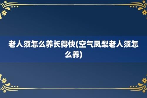 老人须怎么养长得快(空气凤梨老人须怎么养)