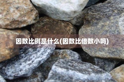 因数比例是什么(因数比倍数小吗)