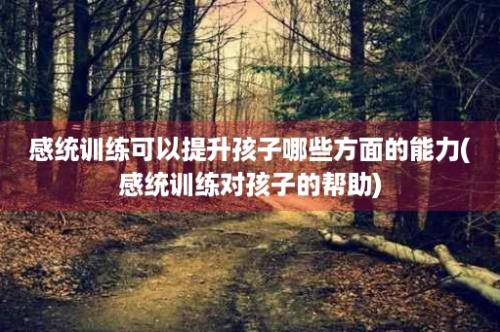 感统训练可以提升孩子哪些方面的能力(感统训练对孩子的帮助)