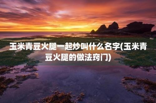 玉米青豆火腿一起炒叫什么名字(玉米青豆火腿的做法窍门)