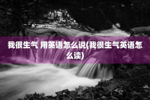 我很生气 用英语怎么说(我很生气英语怎么读)