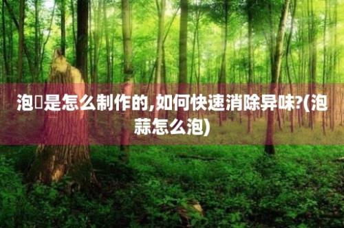 泡沬是怎么制作的,如何快速消除异味?(泡蒜怎么泡)