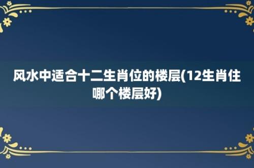 风水中适合十二生肖位的楼层(12生肖住哪个楼层好)