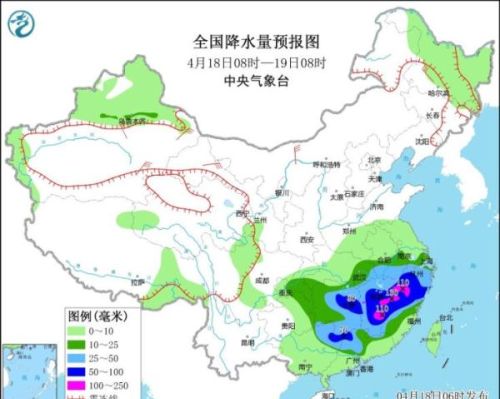 中央气象台：南方降雨进入最强时段 强冷空气自西向东影响我国