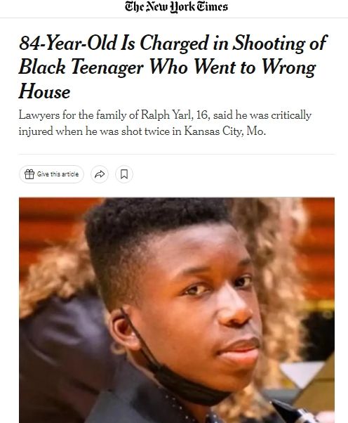 16岁非裔少年按错门铃遭枪击 美国数百人抗议游行