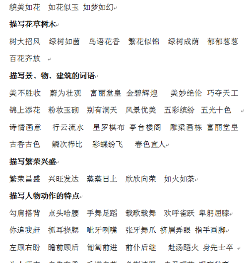 四字词语大全9000个(四字词语大全集1000个)