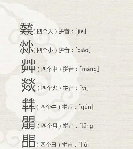 三叠字四叠字大全有拼音(三叠字有哪些)