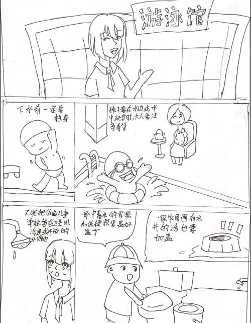 防溺水教育漫画手绘(请教我防溺水的漫画)