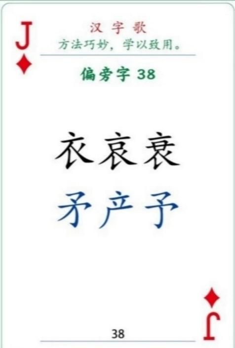 汉字部首歌谣(汉字偏旁儿歌)