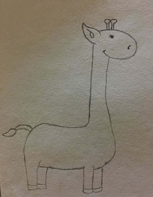简笔画长颈鹿的简单画法(简笔画长颈鹿怎么画?)
