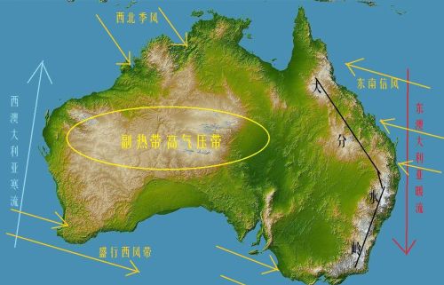 分析澳大利亚大陆性气候呈半环状的原因(澳大利亚气候呈现半环状分布的原因)