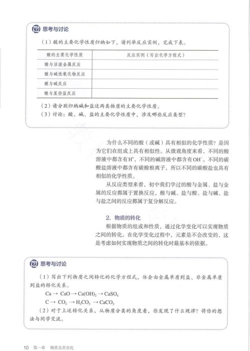 高中化学新人教版必修一物质的转化教案(高中化学新人教版必修一物质的转化)