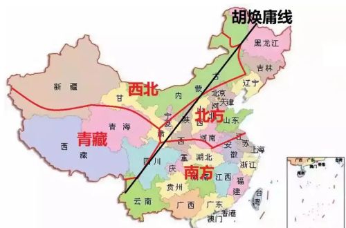 中国南北分界线省份地图(中国南北分界线是哪个省)