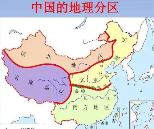 中国南北分界线省份地图(中国南北分界线是哪个省)