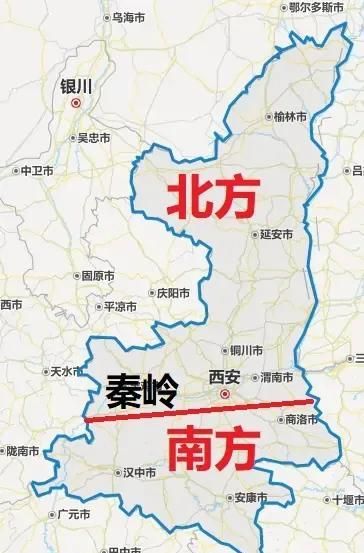 中国南北分界线省份地图(中国南北分界线是哪个省)