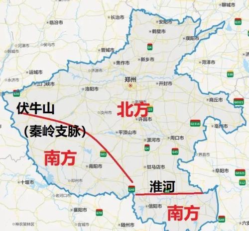 中国南北分界线省份地图(中国南北分界线是哪个省)