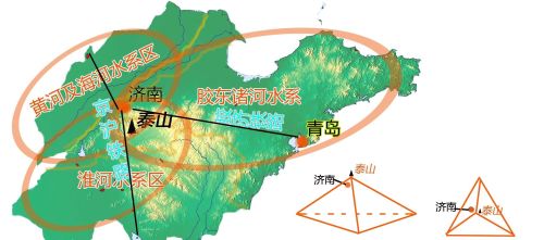 高清地形图，看山东四大地形区