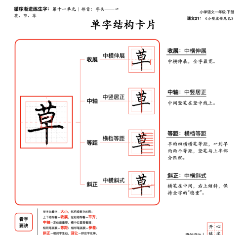 一年级字的部首(一年级字头本)