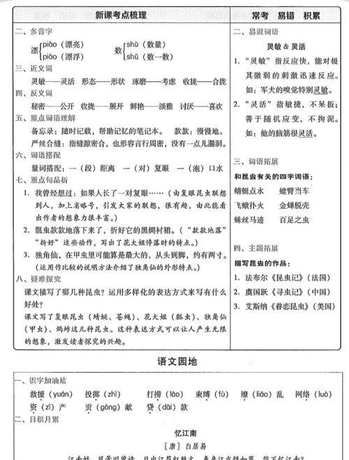 三年级语文下册第一单元知识盘点(三年级语文下册第一单元基础知识)