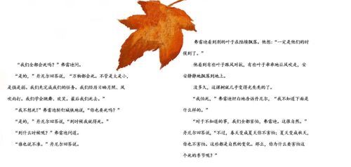 一片叶子落下来读后感30字(一片叶子落下来关于生命的故事)