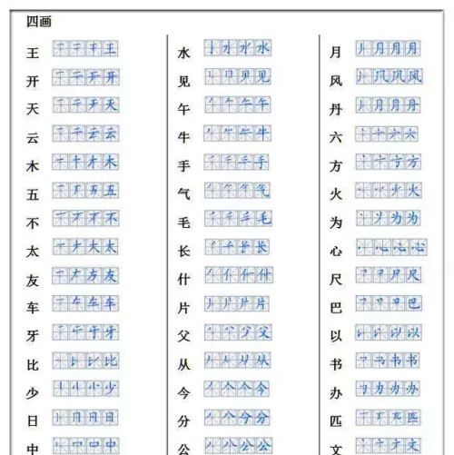 2年级语文生字笔顺字(小学语文二年级生字笔顺写法)