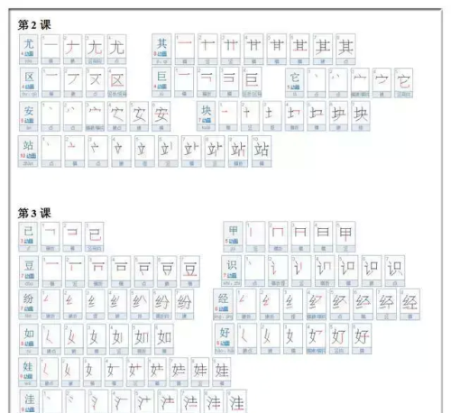 2年级语文生字笔顺字(小学语文二年级生字笔顺写法)