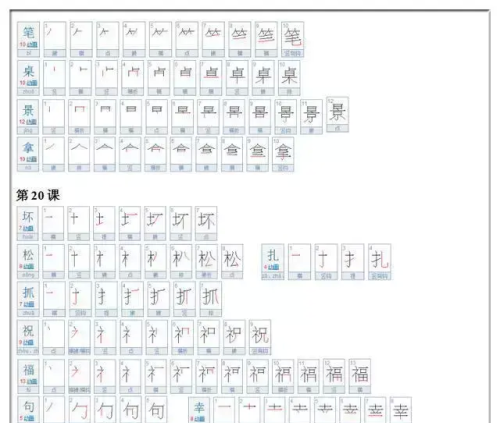 2年级语文生字笔顺字(小学语文二年级生字笔顺写法)