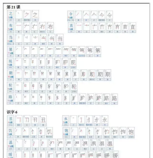 2年级语文生字笔顺字(小学语文二年级生字笔顺写法)