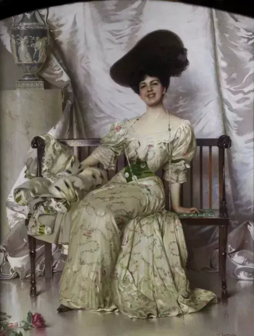 著名女性肖像油画(女士肖像油画)
