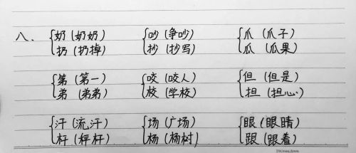 二年级下学期语文形近字组词(形近字组词大全100组二年级上册)