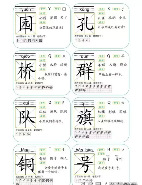 小学二年级语文上册场景歌生字(二年级场景歌生字表)