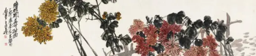 吴昌硕笔下赏菊花的作品(吴昌硕笔下赏菊花图片)