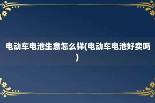 电动车电池生意怎么样(电动车电池好卖吗)