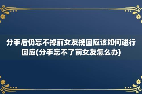 分手后仍忘不掉前女友挽回应该如何进行回应(分手忘不了前女友怎么办)