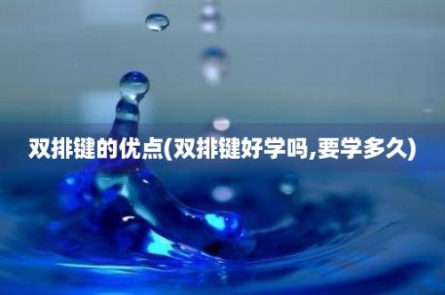 双排键的优点(双排键好学吗,要学多久)