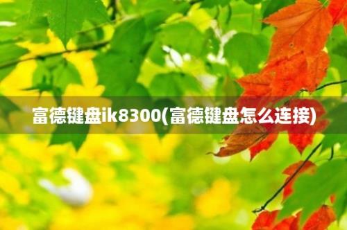 富德键盘ik8300(富德键盘怎么连接)