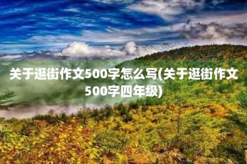 关于逛街作文500字怎么写(关于逛街作文500字四年级)