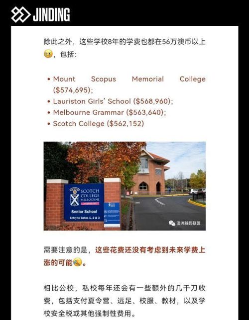 澳洲私校学费(澳洲私校小学一年费用)